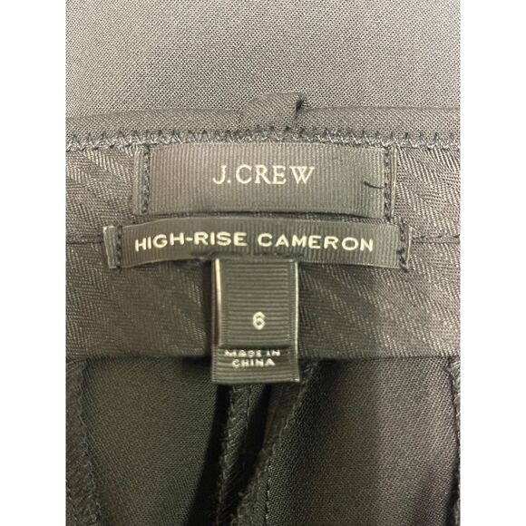 J CREW High Rise Cameron Black Trousers, Flat Front, Sz 6 - Picture 6 of 9